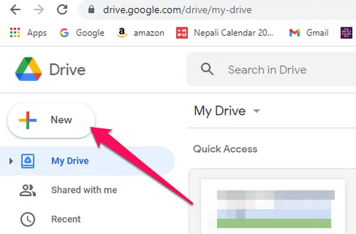 buat formulir baru di Google drive