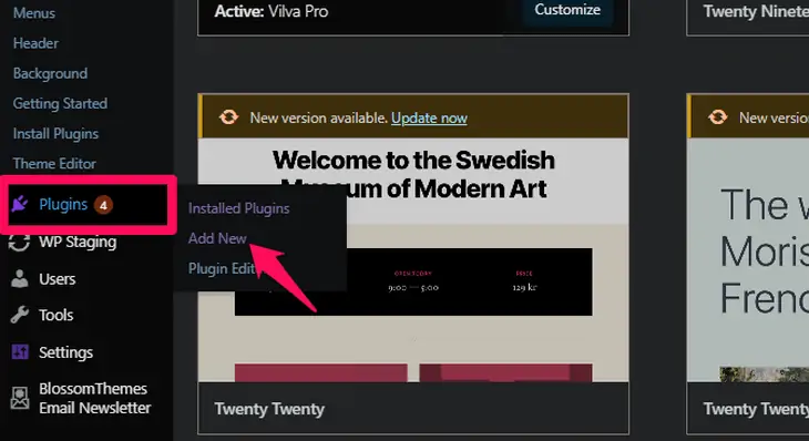 Adicionar novo plug-in