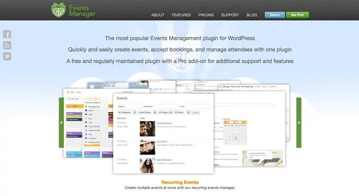 이벤트 관리자 WordPress 플러그인