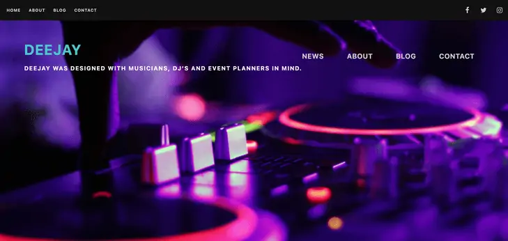Tema WordPress DJ
