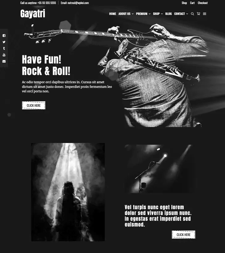 Tema WordPress de Música Gayatri