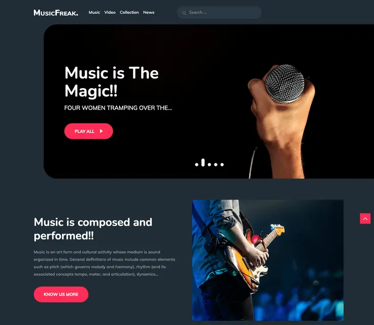 Tema Wordpress Music Freak