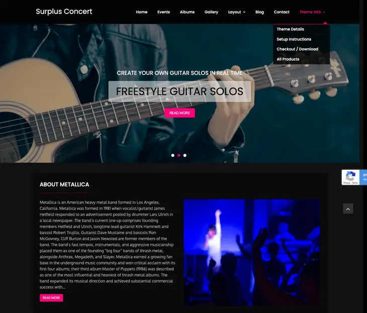 Tema WordPress de Concerto Excedente
