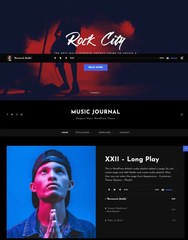Tema WordPress de Jornal de Música