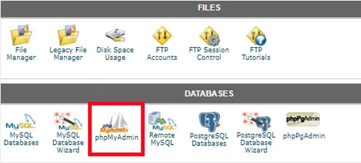 phpmyadmin na hospedagem