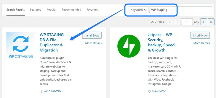 Instalando e ativando o plugin WP Staging WordPress