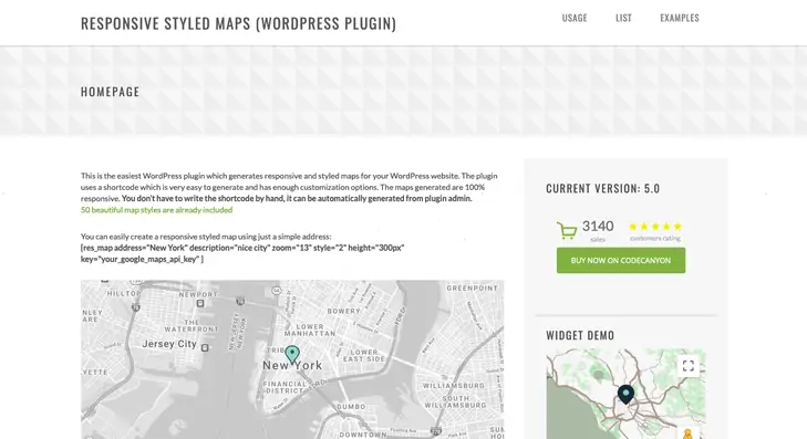 ปลั๊กอิน WordPress แผนที่ของ Google แผนที่ที่ตอบสนอง