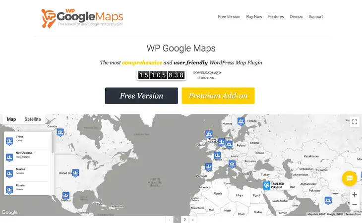ปลั๊กอิน WP Google Maps WordPress