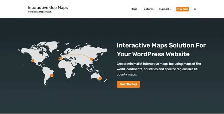 ปลั๊กอิน WordPress Geo Maps เชิงโต้ตอบ