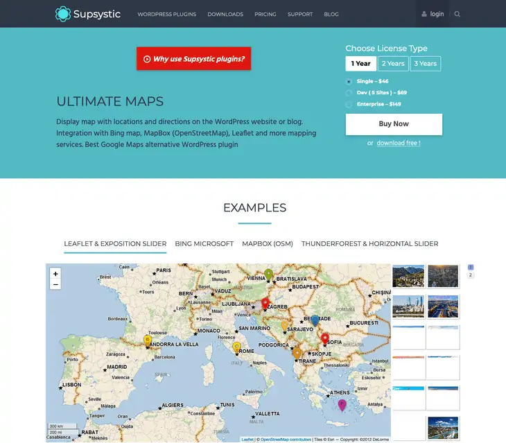 ปลั๊กอิน WordPress แผนที่ขั้นสูง
