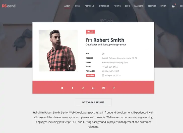 Tema WordPress Cartão RS