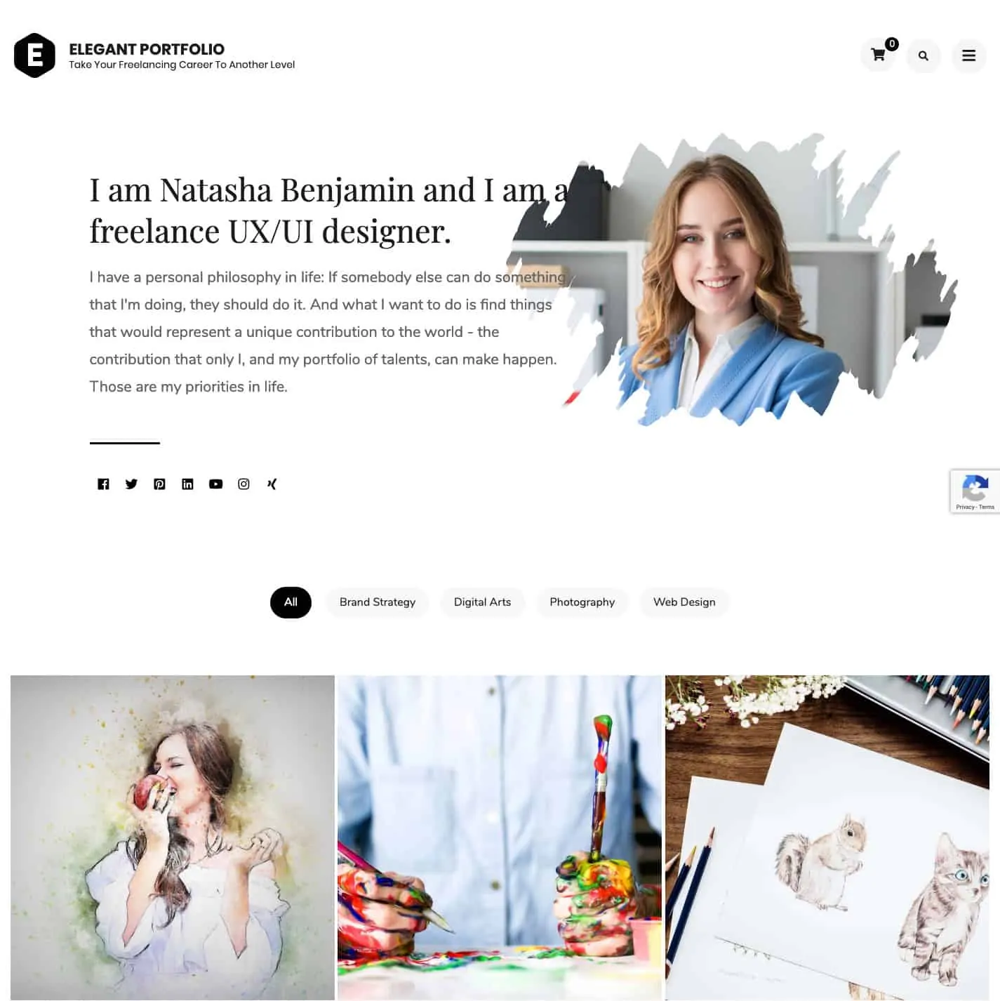 Tema WordPress de Portfólio Elegante (1)