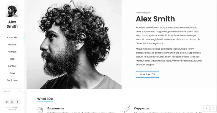 Kerge Currículo Tema WordPress