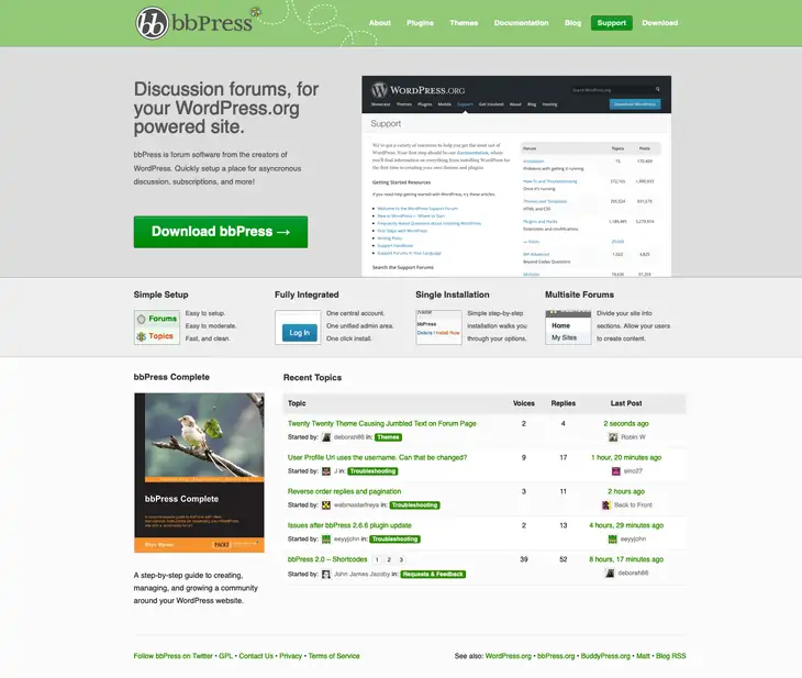 Plugins do Fórum WordPress bbPress