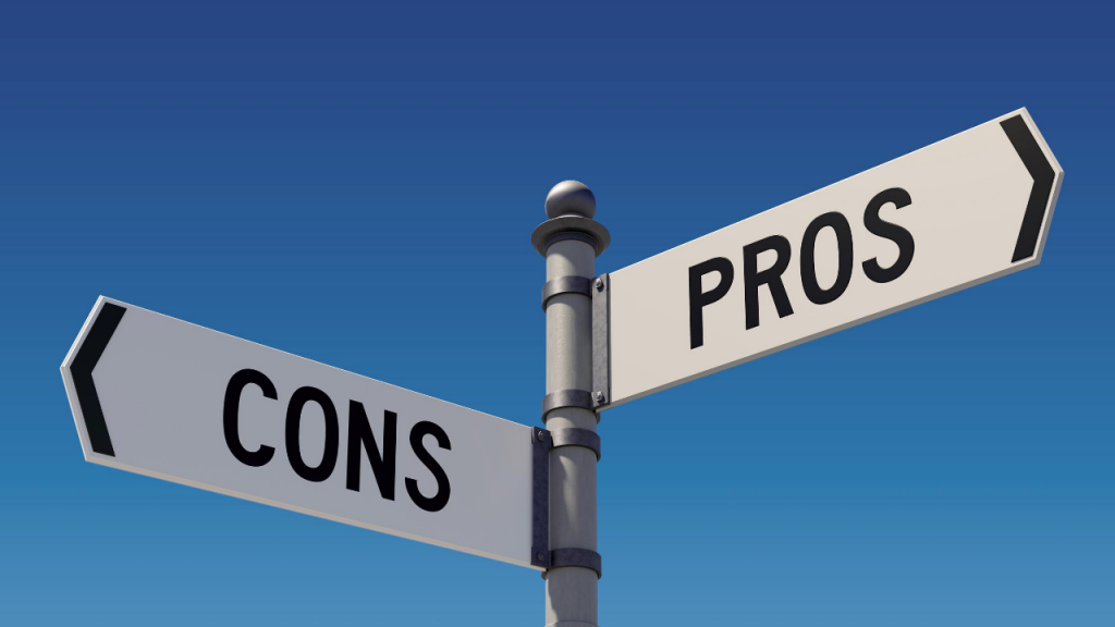prós e contras