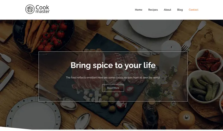 Tema WordPress de comida