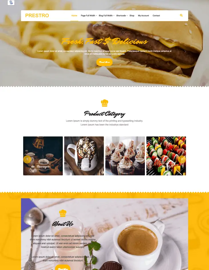 Tema WordPress PRestro