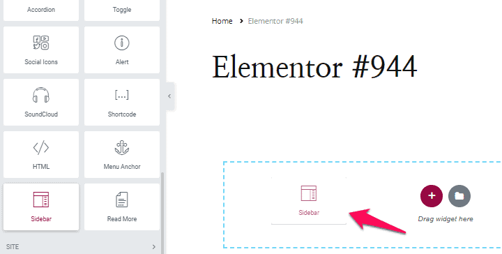 exemplo de edição Elementor