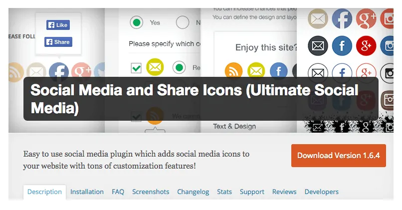 compartilhamento de mídia social e plugin wordpress ícone