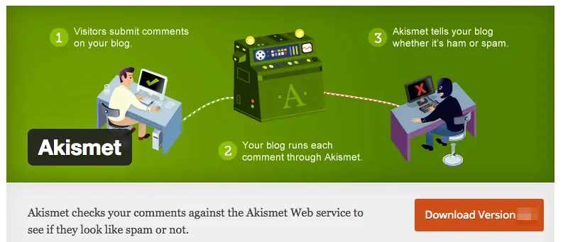 plugin akismet para blog de comida