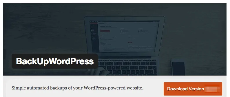 Plugin BackUpWordPress para blog de comida