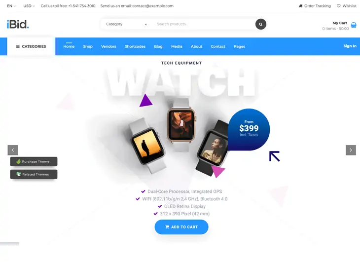Tema WordPress iBid