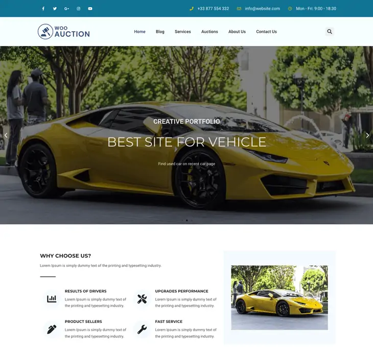 Tema WordPress Woo Auctions