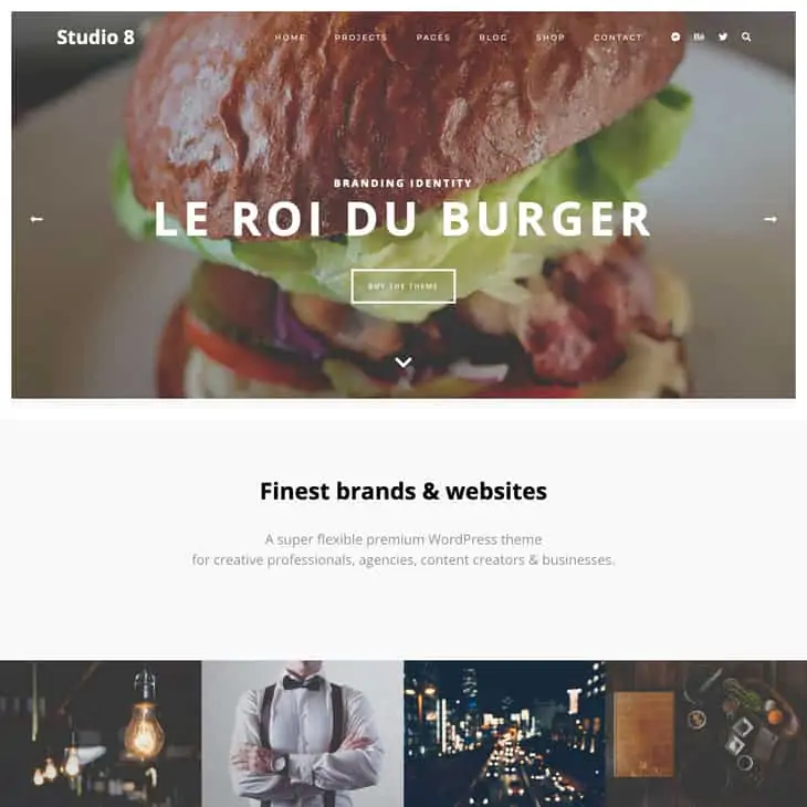 ธีม WordPress Studio 8 วิดีโอ
