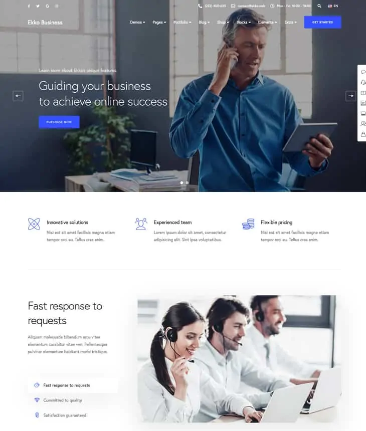ธีมฟอรัม Ekko Business WordPress