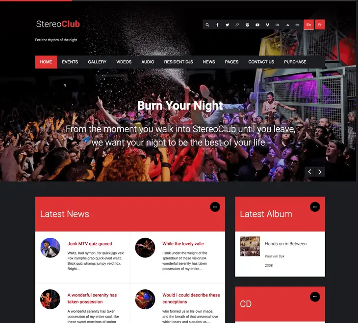 ธีม WordPress StereoClub