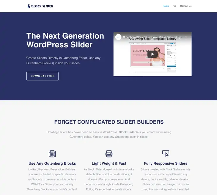 Blokir Plugin Slider WordPress Slider