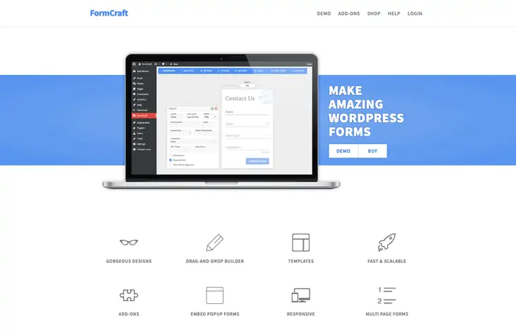 Complementos de WordPress de FormCraft
