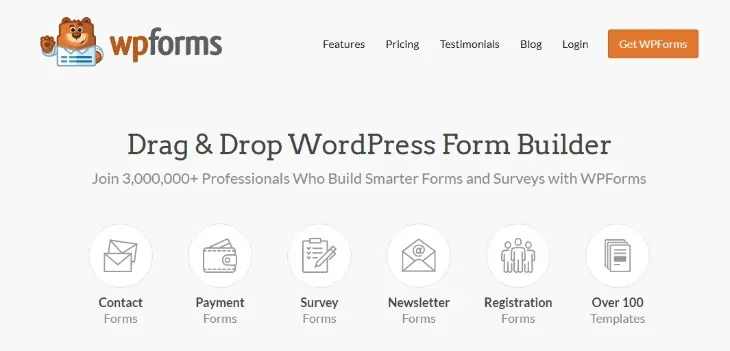 Complementos de inicio de sesión y registro de wpforms