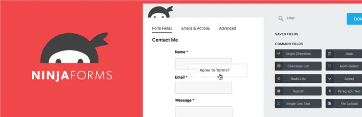 Formulario de contacto de formularios ninja