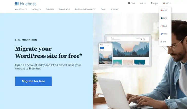Bluehost Migrar Tema WordPress