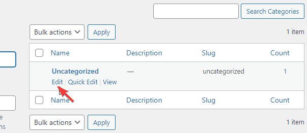 WordPress'te kategori bilgisini düzenleme