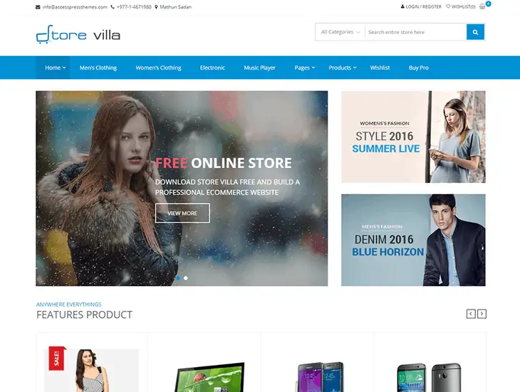 Tema StoreVilla WordPress