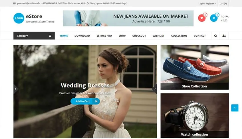 Tema WordPress Gratis eStore
