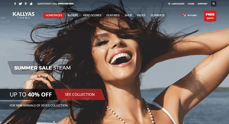 kallyas arrastrar y soltar tema de wordpress