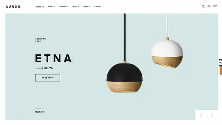 ธีม WordPress เฟอร์นิเจอร์ Auros