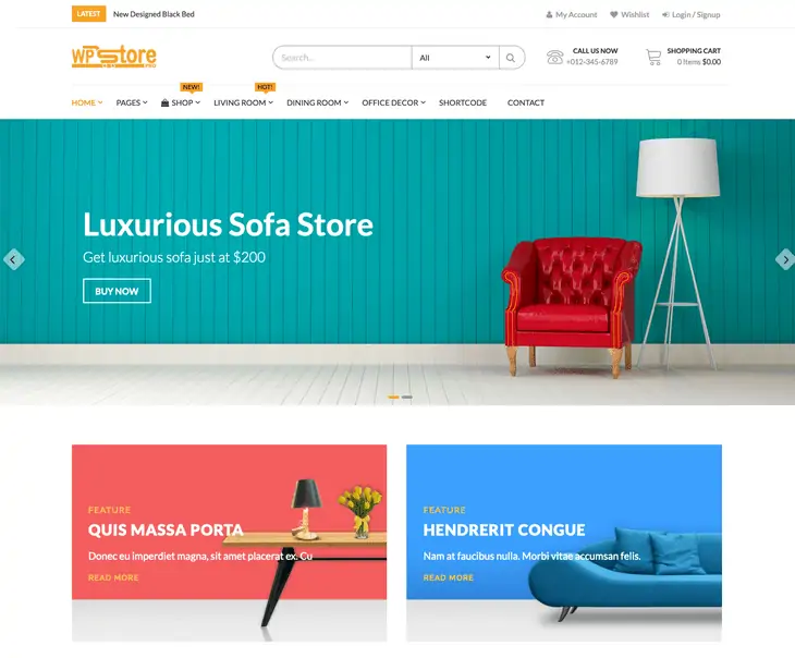 WP Store PRO Furniture ธีมเวิร์ดเพรส