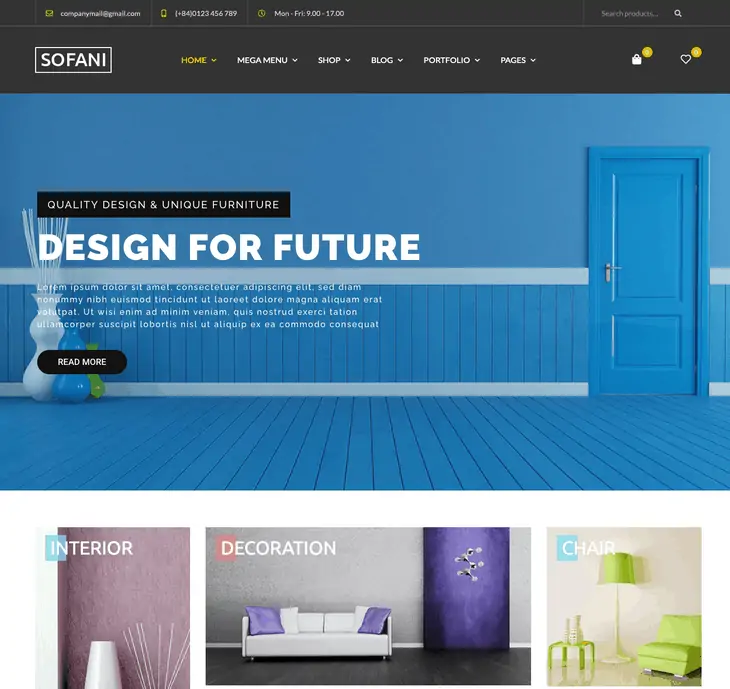 Sofani Furniture WordPress Theme