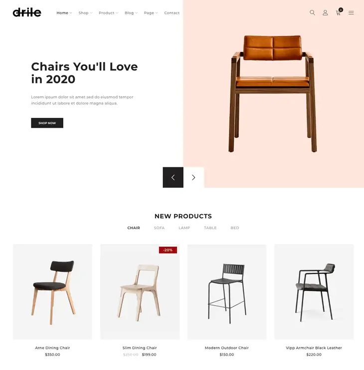 Drile Furniture WordPress Theme