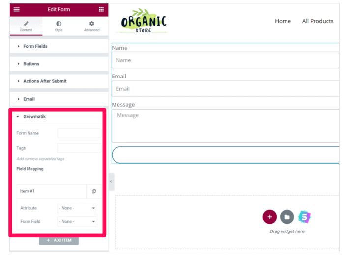 Growmatik WP form oluşturucu entegrasyonu