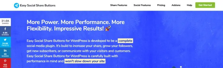 簡單的社交分享按鈕 WordPress 插件