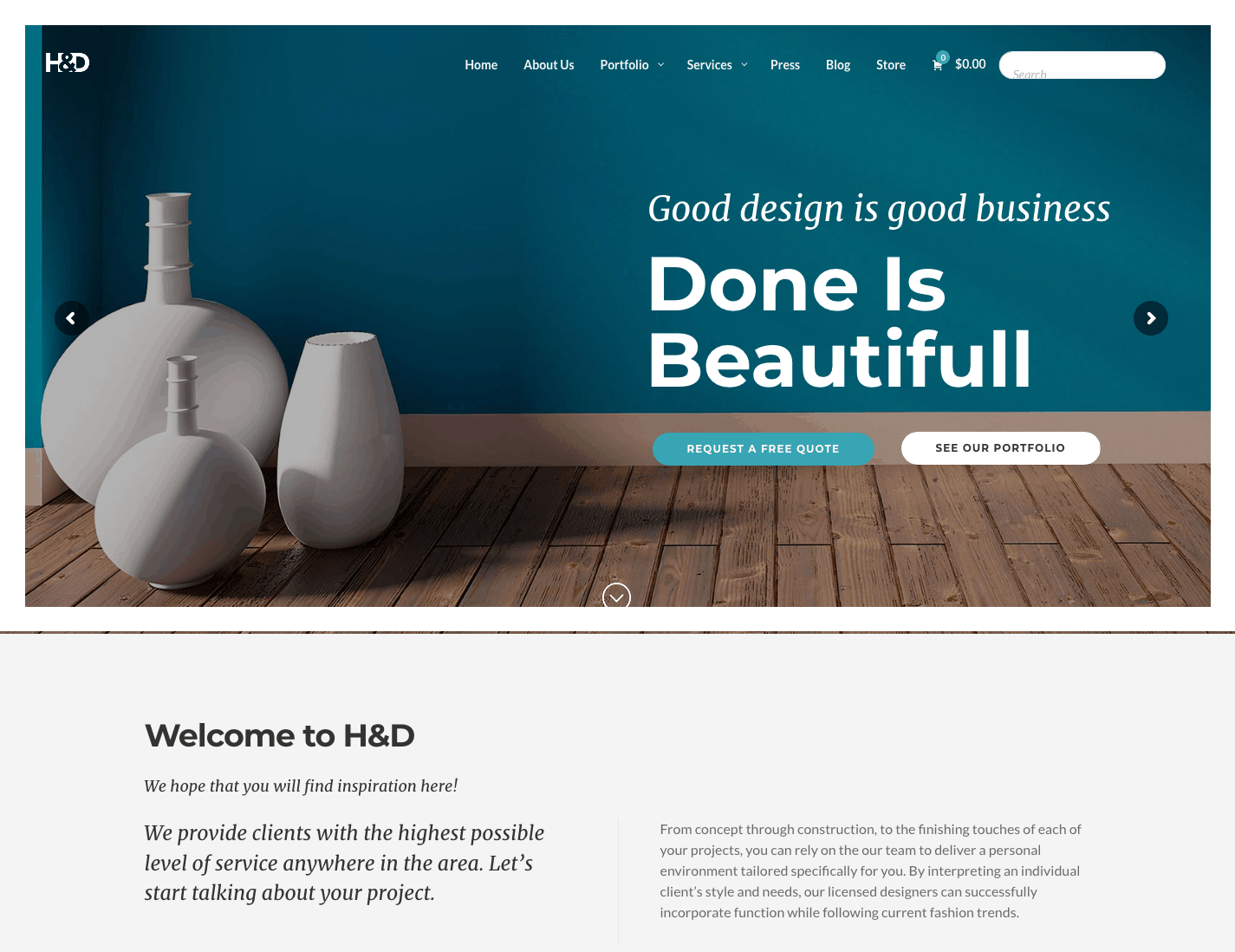 H&D WordPress Theme