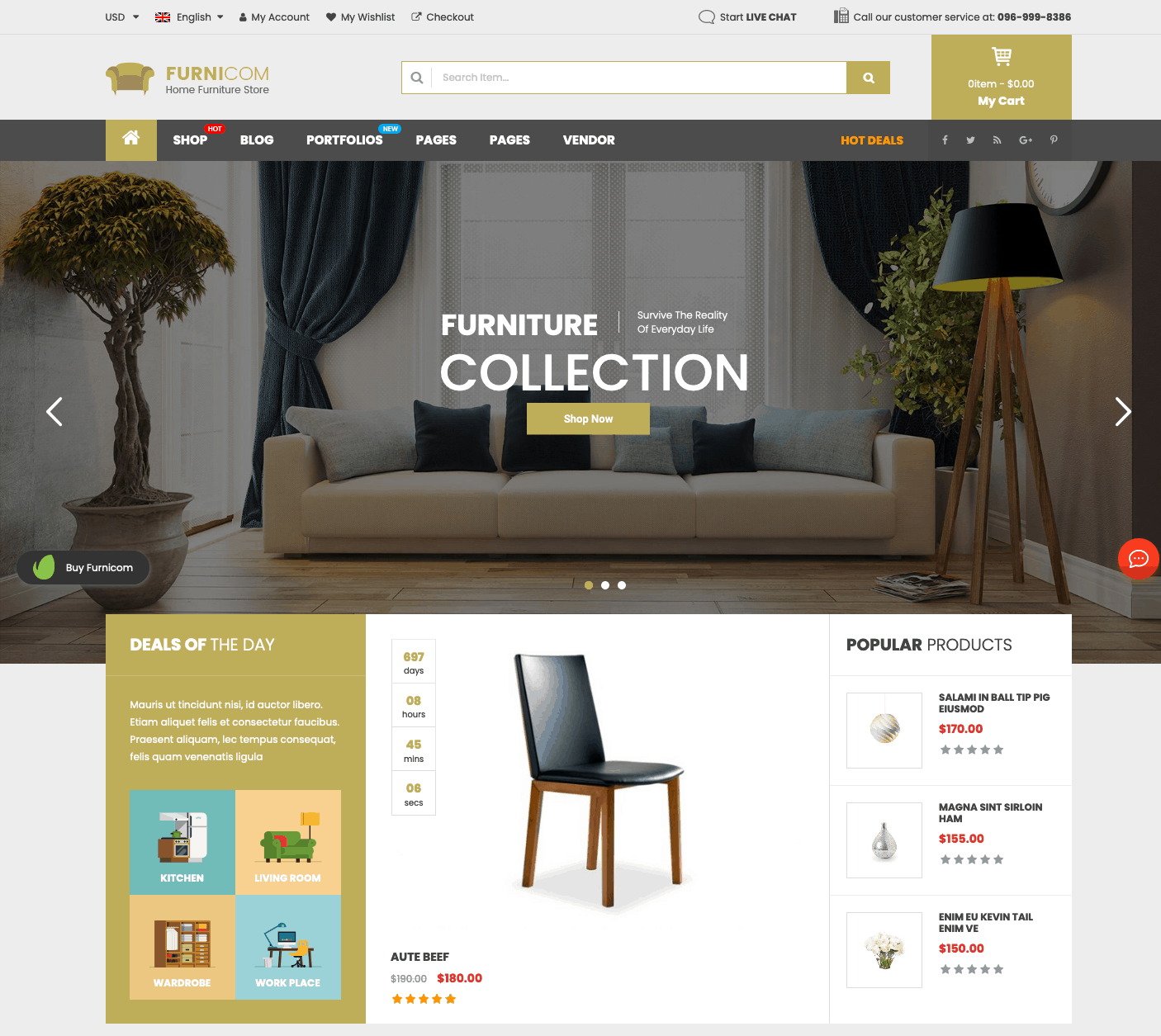 Furnicom Interior Design WordPress Theme