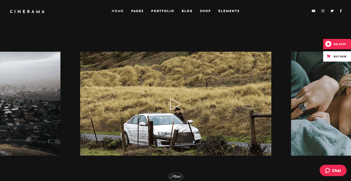 ธีม Cinerama WordPress