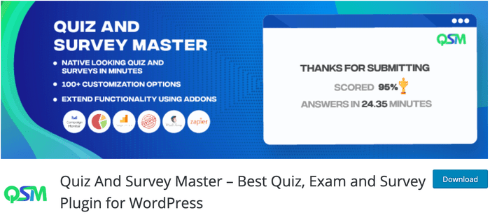 Плагин WordPress для викторин и опросов Master