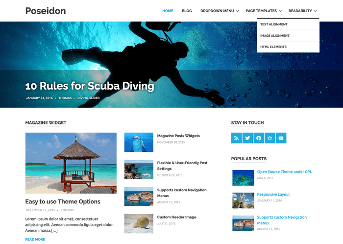 Tema WordPress Poseidon